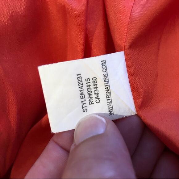 Trina Turk orange zipper hem sleeveless sheath dress - Picture 10 of 15